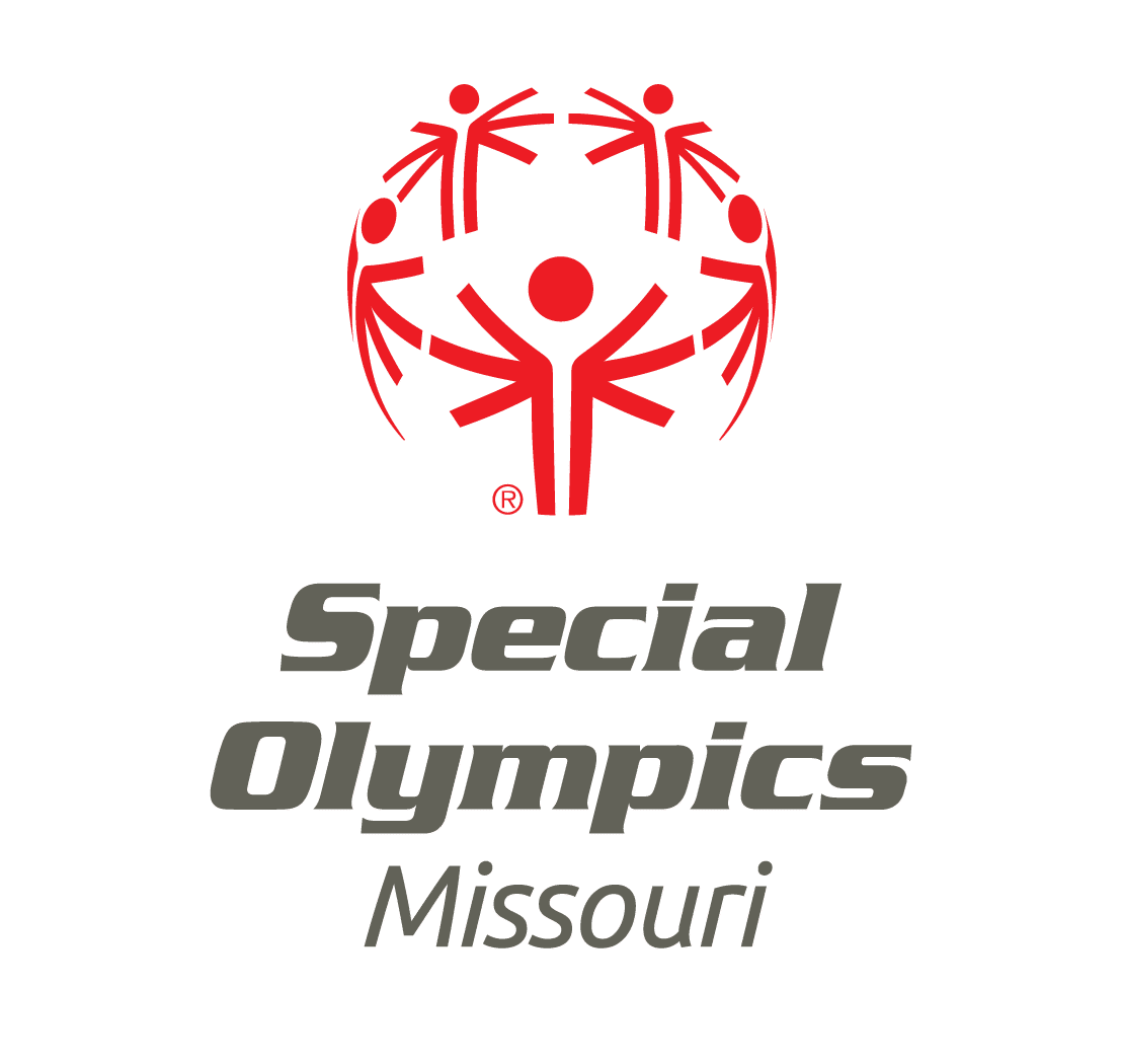 Special Olympics Missouri logo Red and Gray (Vertical)