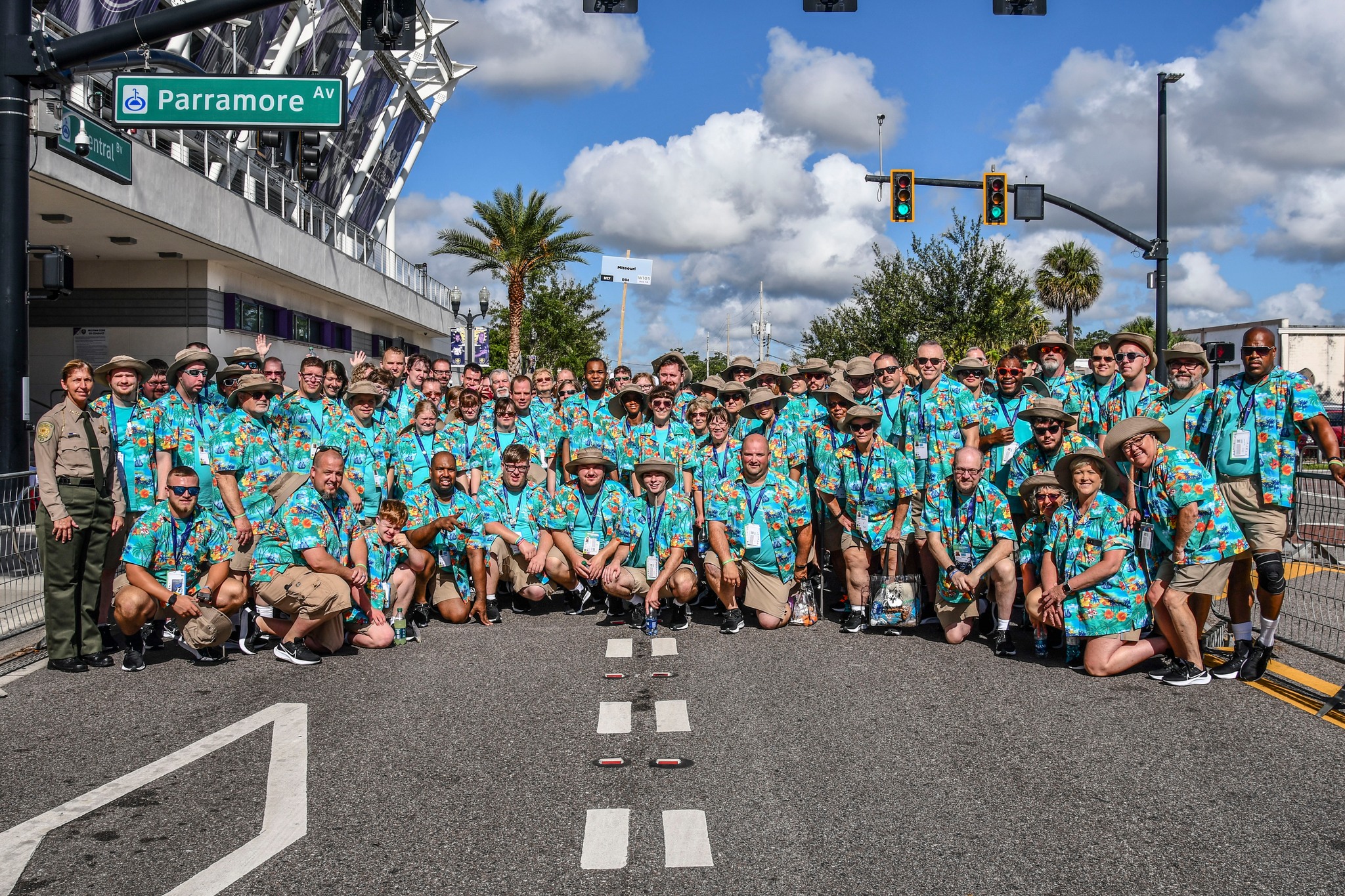Team Missouri poses for a picture outside of Exploria Stadium in Orlando, Fla. ahead of the 2022 USA Games Opening Ceremonies on Sunday, June 5, 2022.