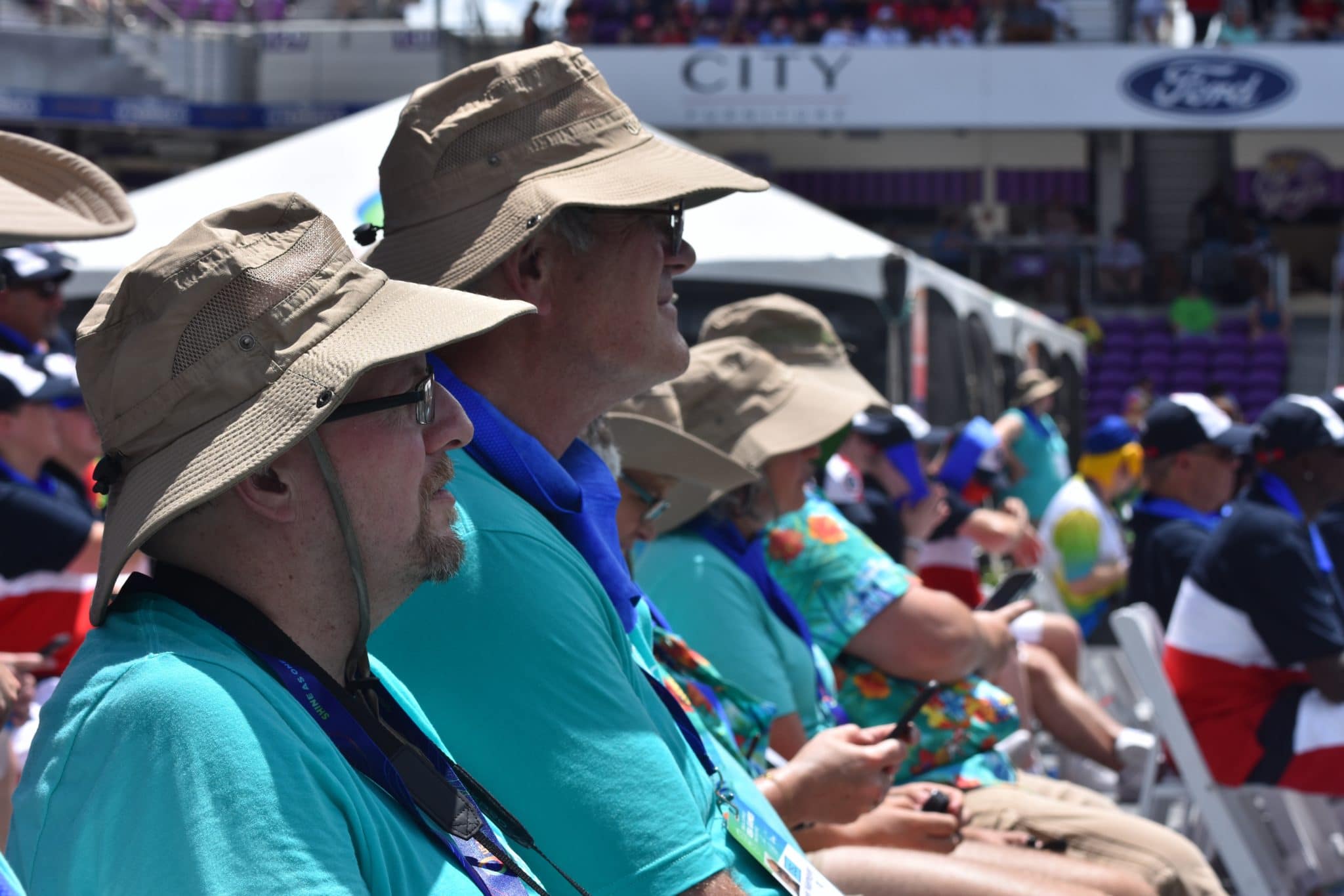 Team Missouri Health Messenger Allen Tobin watches the Opening Ceremonies at USA Games on Sunday, June 5, 2022 in Orlando, Fla.