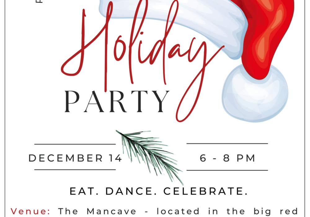 Simple Watercolor Christmas Party Invitation